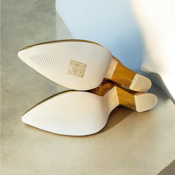 Gold ankle boots, size 37 NEW - Picture 6 of 12